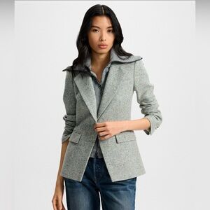 Veronica Beard Healy (NWT $728) Dickey Jacket Antique Blue Melange Size 8